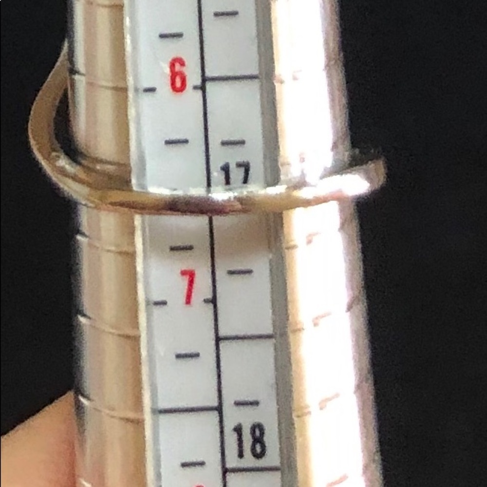 New Opaque Ruby Silver Ring Size 6 1/2 - image 4